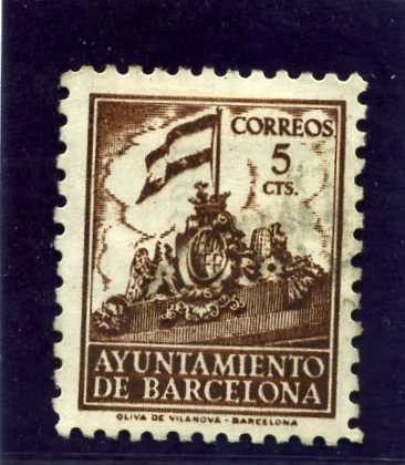 Barcelona. Frontispicio del Ayuntamiento