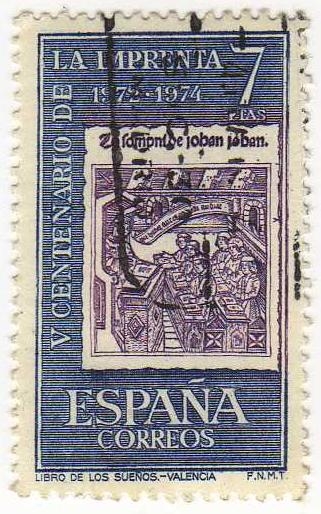2165.- Centenario de la Imprenta.Ilustracion del 