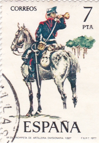 Trompeta de artillería divisionaria - Uniformes militares (15)