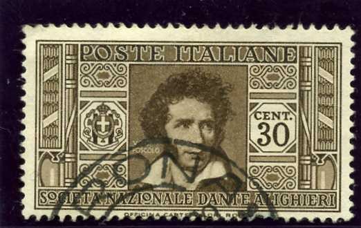 Para la Sociedad Nacional Dante Alighieri. Foscolo
