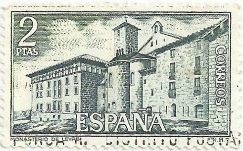 MONASTERIO DE LEYRE. VISTA EXTERIOR. EDIFIL 2229