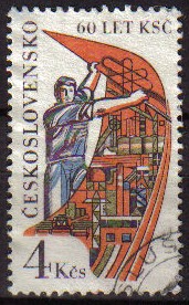 CHECOSLOVAQUIA 1981 Scott 2359 Sello Partido Comunista Trabajador usado Michel 2616