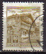 AUSTRIA 1962 Scott 692 Sello º Casa de Labranza Old farmhouse Pinzgau Michel 1115 Osterreich