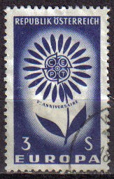 AUSTRIA 1964 Michel 1173 SELLO SERIE EUROPA CEPT FLOR