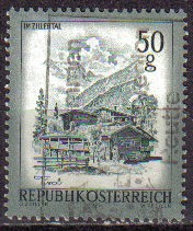 AUSTRIA 1974 Scott 958 Sello º Paisaje Granja en Im Zillertal Tirol Michel 1475 Yvert1303 Osterreich