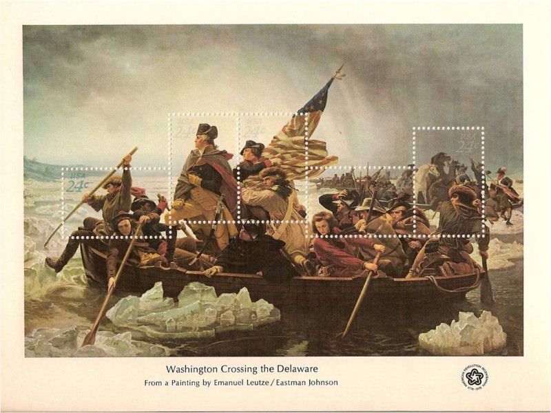 Bicentennial Souvenir sheets / washington crossing delaware