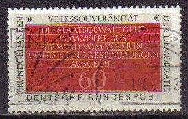 ALEMANIA 1981 Scott 1360 Sello Conceptos Fundamentales de la Democracia 60 Usado Michel 1107 Allemag