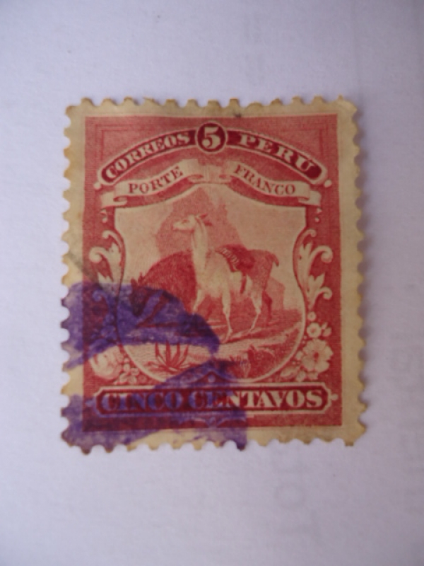 Escudo - Vicuña Peruana, símbolo en el Escudo Nacional.