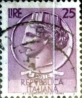Intercambio 0,20 usd 25 liras 1955