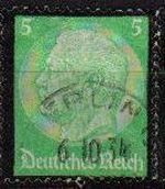 DEUTSCHES REICH 1934 Scott437 SELLO Muerte de Von Hindenburg Usado Yvert504 ALEMANIA