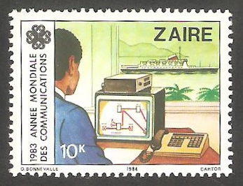 Zaire - Año mundial de las Comunicaciones