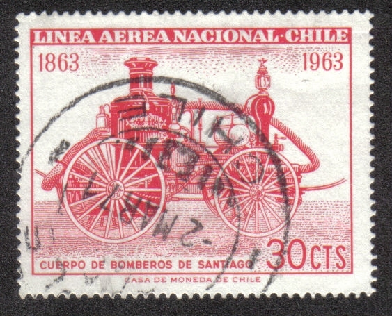 100 años. Cuerpo de bomberos de Santiago