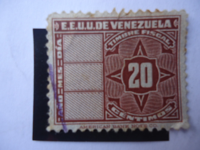 E.E.U.U. de Venezuela - Tímbre Fiscal-Ingresos.