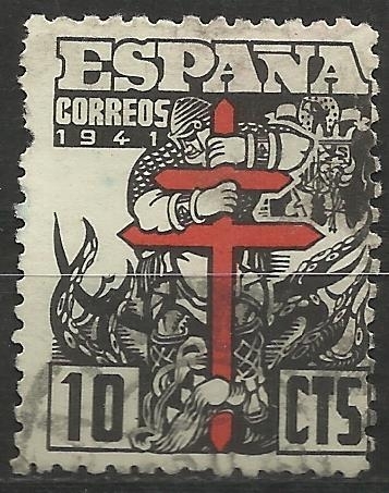 948 - Pro Tuberculosos, Cruz de Lorena en rojo