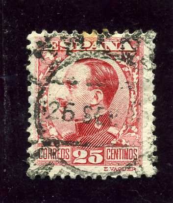Alfonso XIII. Tipo Vaquer de perfil