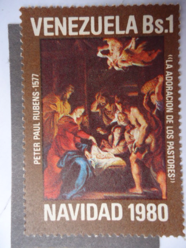 Navidad 1980 - La Adoración de los Pastores - Oleo de Peter Paul Rubens 1577