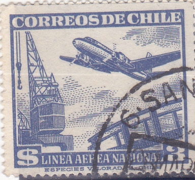 avión y grua