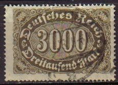 DEUTSCHES REICH 1922 Scott206  Sello Serie Básica Números Alemania Michel254 usado