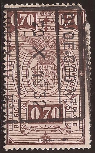 Sello de Ferrocarrilies con Escuso de Armas  1923  0,70 francos