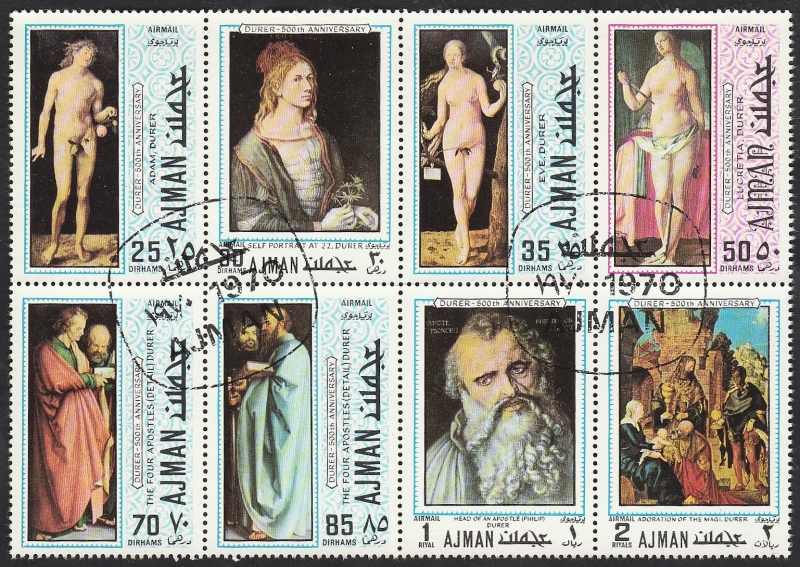 Ajman - 81 - Navidad, Pinturas de Dürer