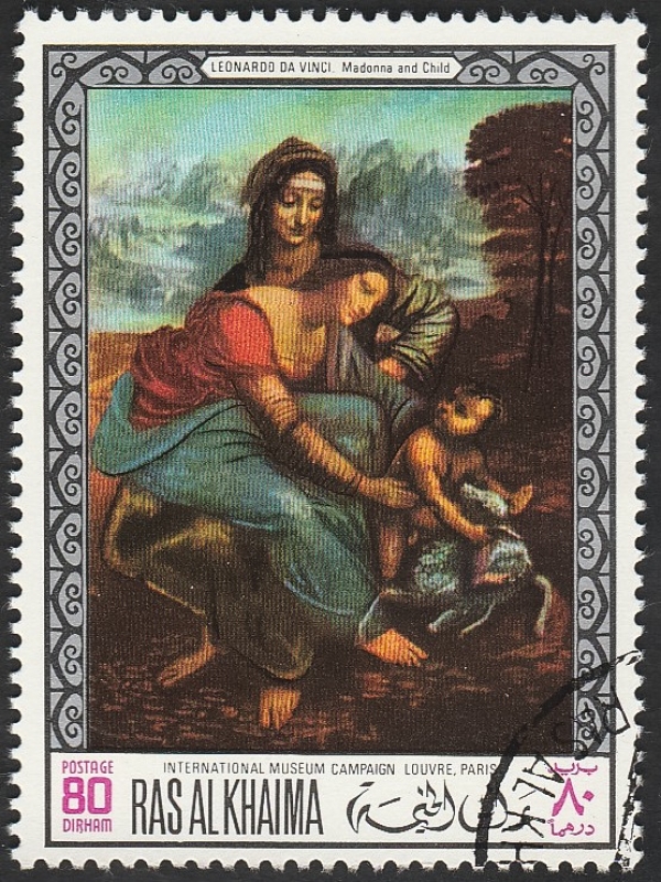 Ras al Khaima - 45 - Cuadro de Leonardo da Vinci, en el Museo de Louvre