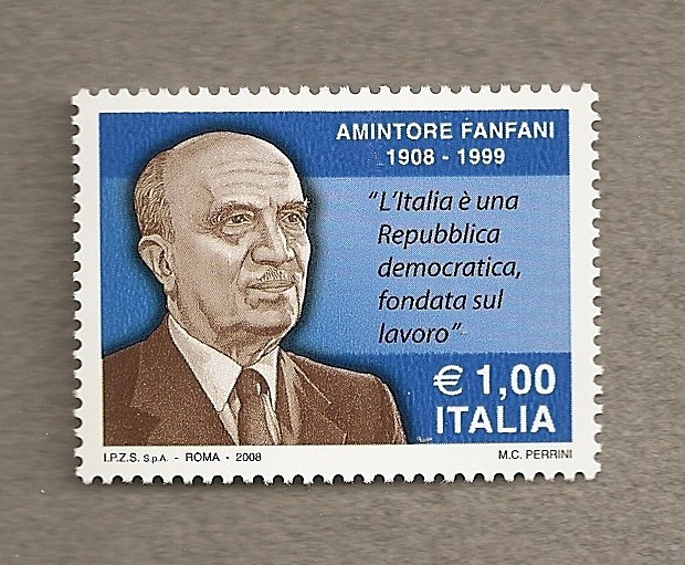 100 Aniv nacimiento A. Fanfani