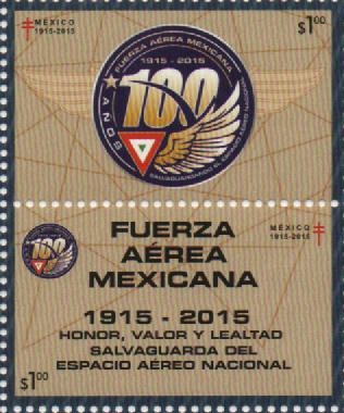 CENTENARIO  DE  LA  FUERZA  AÉREA  MEXICANA.  EMBLEMA  Y  LEYENDA.