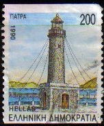 GRECIA GRECEE 1990 Scott 1698 Sello Arquitectura Monumentos Faro Patras Usado