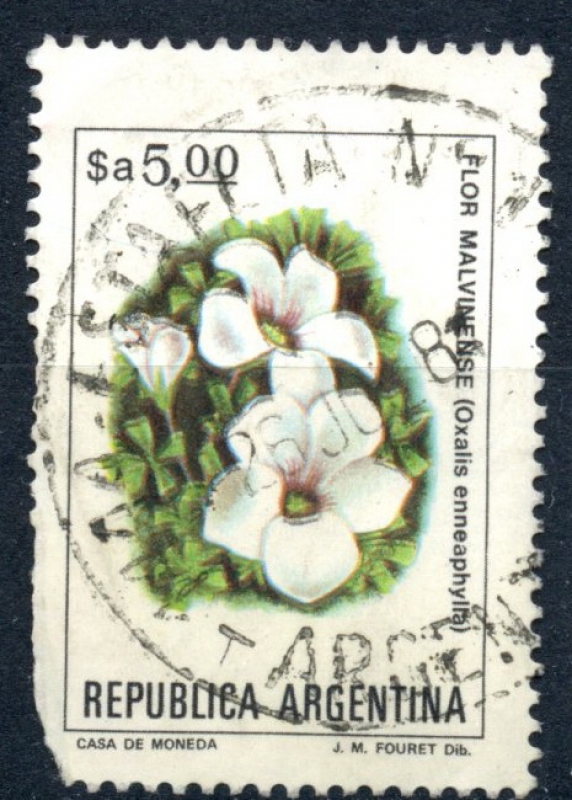 ARGENTINA_SCOTT 1438 FLOR MALVINENSE. $0,20