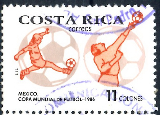 COSTA RICA_SCOTT 373.02 MEXICO 86, COPA MUNDIAL DE FUTBOL. $0,20