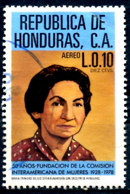 HONDURAS_SCOTT C696 50 AÑOS FUNDACION DE LA COMISION INTERAMERICANA DE MUJERES. $0,20