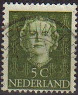 HOLANDA Netherlands 1949 Scott 306 Sello Reina Juliana Usado
