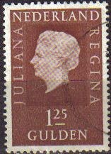 HOLANDA Netherlands 1969 Scott 470 Sello Serie Basica Reina Juliana Usado