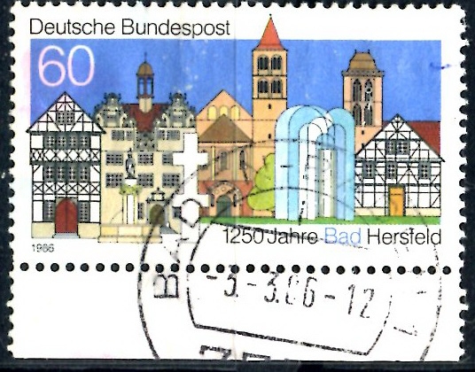 ALEMANIA_SCOTT 1454.02 1250º ANIV. BAD HERSFELD. $0,3
