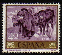 ESPAÑA 1964 1567 Sello Nuevo Pintor Joaquin Sorolla Boyero Castellano