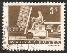 Hydraulic lift truck & mail car.