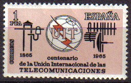 ESPAÑA 1965 1670 Sello Nuevo Union Internacional comunicaciones
