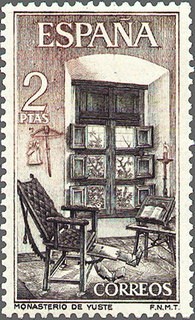 ESPAÑA 1965 1687 Sello Nuevo Monasterio de Yuste Habitación Carlos I