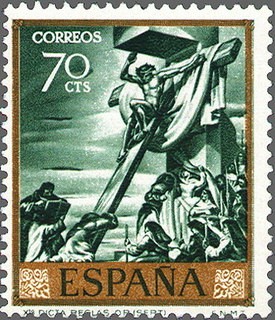 ESPAÑA 1966 1712 Sello Nuevo Pintor José Mª Sert Cristo Dicta Reglas