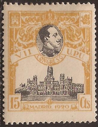 VII Congreso Unión Postal Universal. Madrid 1920 15 cts