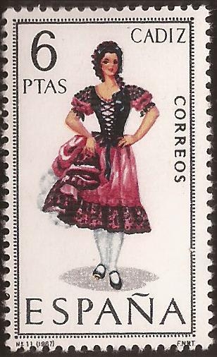 Trajes típicos. Cádiz 1967  6 ptas