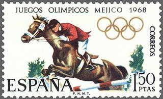 ESPAÑA 1968 1886 Sello Nuevo XIX Juegos Olimpicos de Mexico Hipica