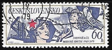 Red Star, Man, Child and doves
