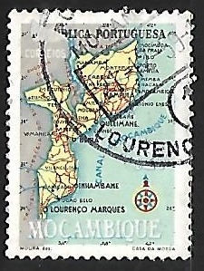 Mapa e Mozambique