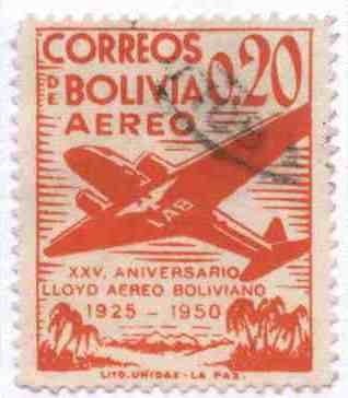 Conmemoracion del XXV aniversario del Lloyd Aereo Boliviano
