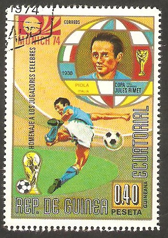 39 - Mundial de fútbol Munich 74, Piola jugador italiano