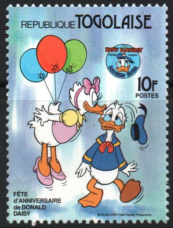 50th  ANIVERSARIO  DEL  PATO  DONALD,  LA  PATA  DAISY  Y  DONALD.