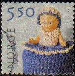 NORUEGA 2001 Scott 1305 Sello Serie Artesania Manual Textil Michel 1388 usado Norway Norvège Norge 