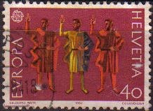 Suiza 1982 Scott 715 Sello Serie Europa Historia Michel1221 usado Switzerland Suisse 