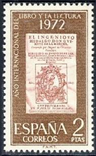 ESPAÑA 1972 2076 Sello Nuevo Año Internacional del libro y la lectura